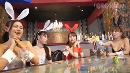 【宮城りえ#有村のぞみ#木野々葉えりか#流川莉央】エロいバニーガールたちと貸し切りカジノで大乱交楽しむ!